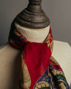 “CELINE” 80’s-90’s Baroque carriage motif mini scarf