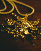 -SPECIAL- “HERMÈS” 90’s Sun face sculptural pendant necklace