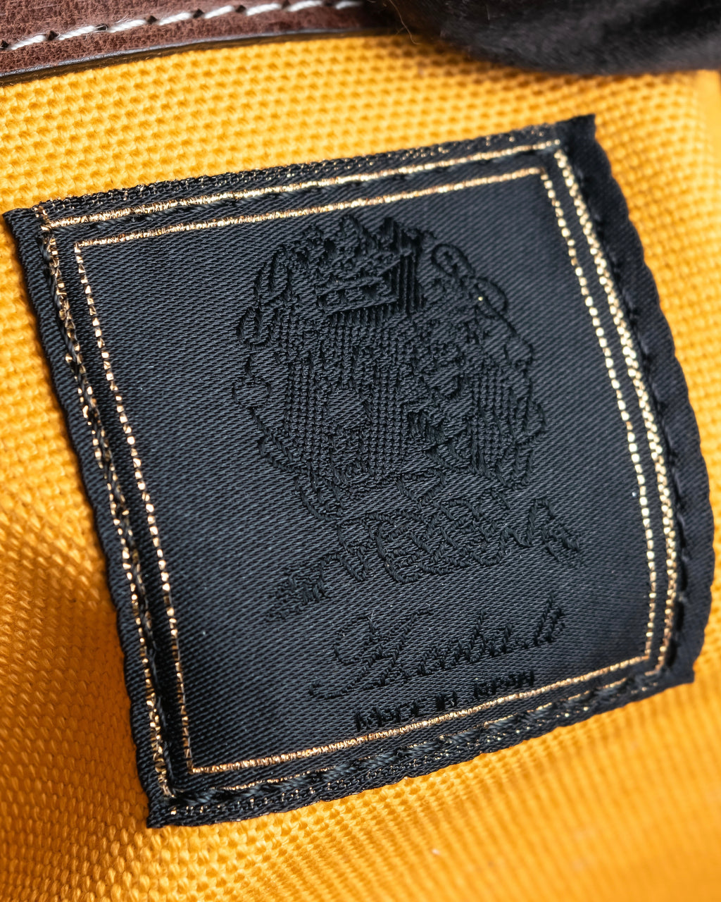 "ADMJ" Leather &amp; canvas combination 2way shoulder bag