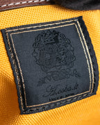 "ADMJ" Leather &amp; canvas combination 2way shoulder bag