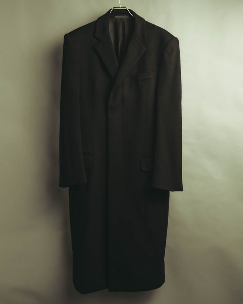 –SPECIAL– “GUCCI” 90’s Tom Ford era concealed-front wool long chester coat