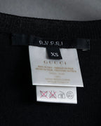 "GUCCI" Embellished v neck jewel knit sweater