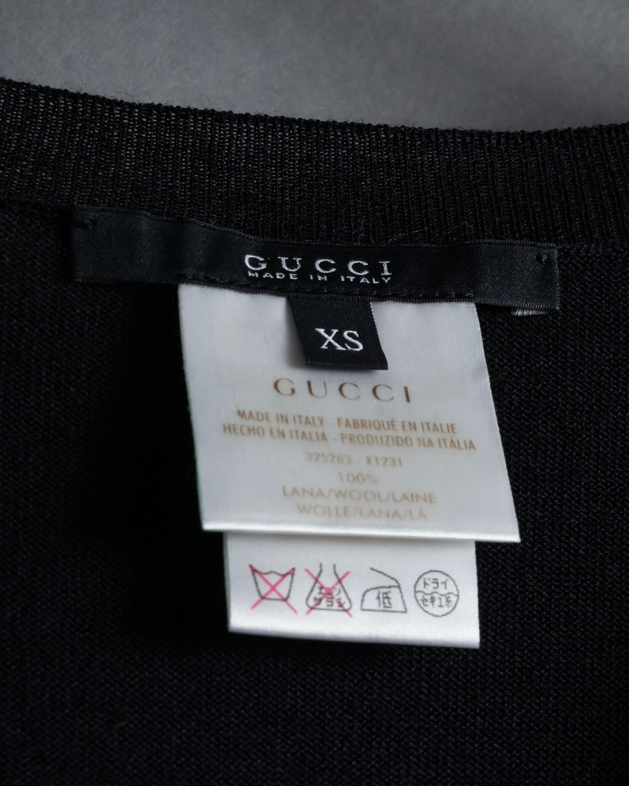 "GUCCI" Embellished v neck jewel knit sweater