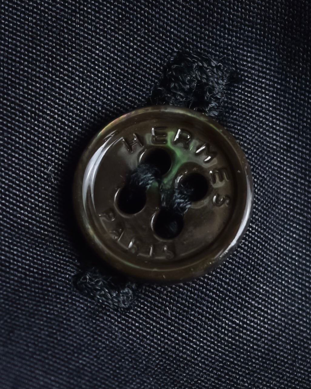 "HERMES" Gaultier period twisted sleeve cotton shirt