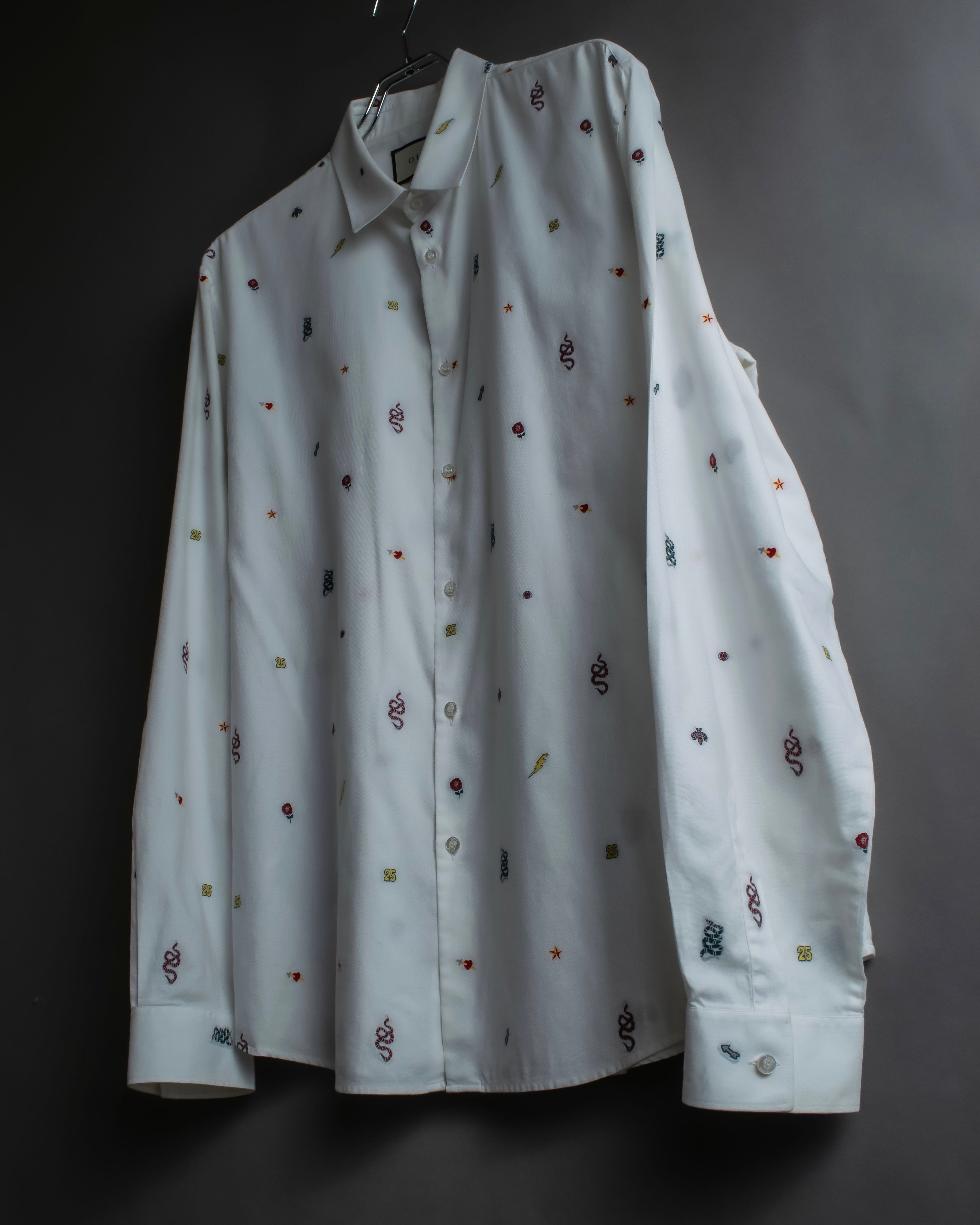 "GUCCI" Michele period iconic motif embroidered shirt