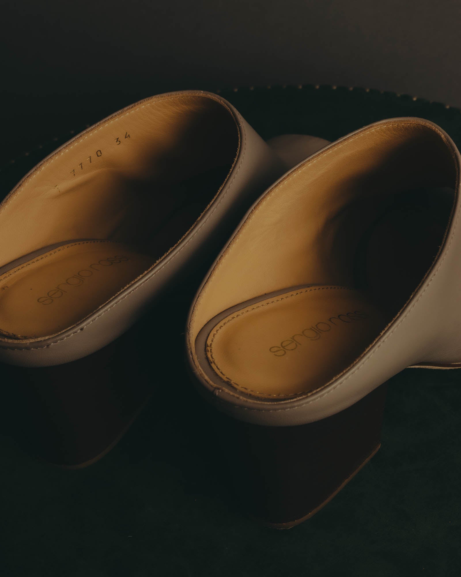 "Sergio Rossi" 10's Minimal leather mule sandals