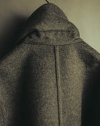 “BALENCIAGA” 00’s-10’s Wool angora wide-lapel coat