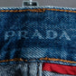 "PRADA" Vintage style three dimensional cut jeans