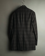 “PRADA” 90’s-00’s Wool cashmere checked tailored jacket