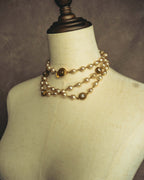 -SPECIAL- "CHANEL" 90's Pearl and crystal embellished long necklace