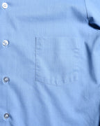 VINTAGE/ Pointed Collar French Cuff Shirt Blue
