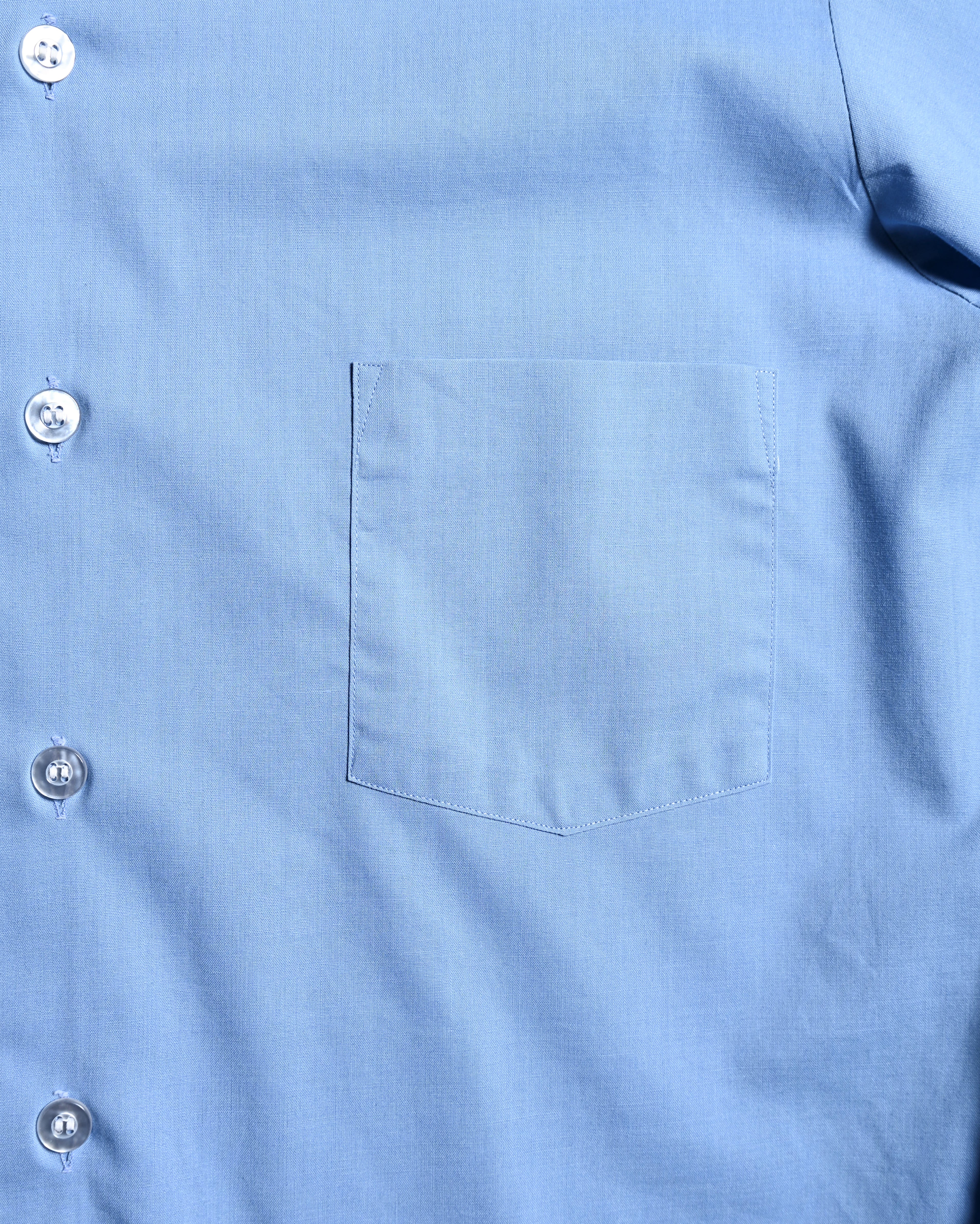 VINTAGE/ Pointed Collar French Cuff Shirt Blue