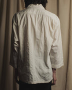 Camisa de pijama de rayas pastel con dobladillo de los años 80-90 de "CELINE"