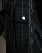 "BURBERRY" Combination leather design check pattern one-shoulder bag