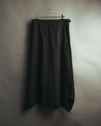“Y’s” 2014 AW Asymmetric draped cotton long pants