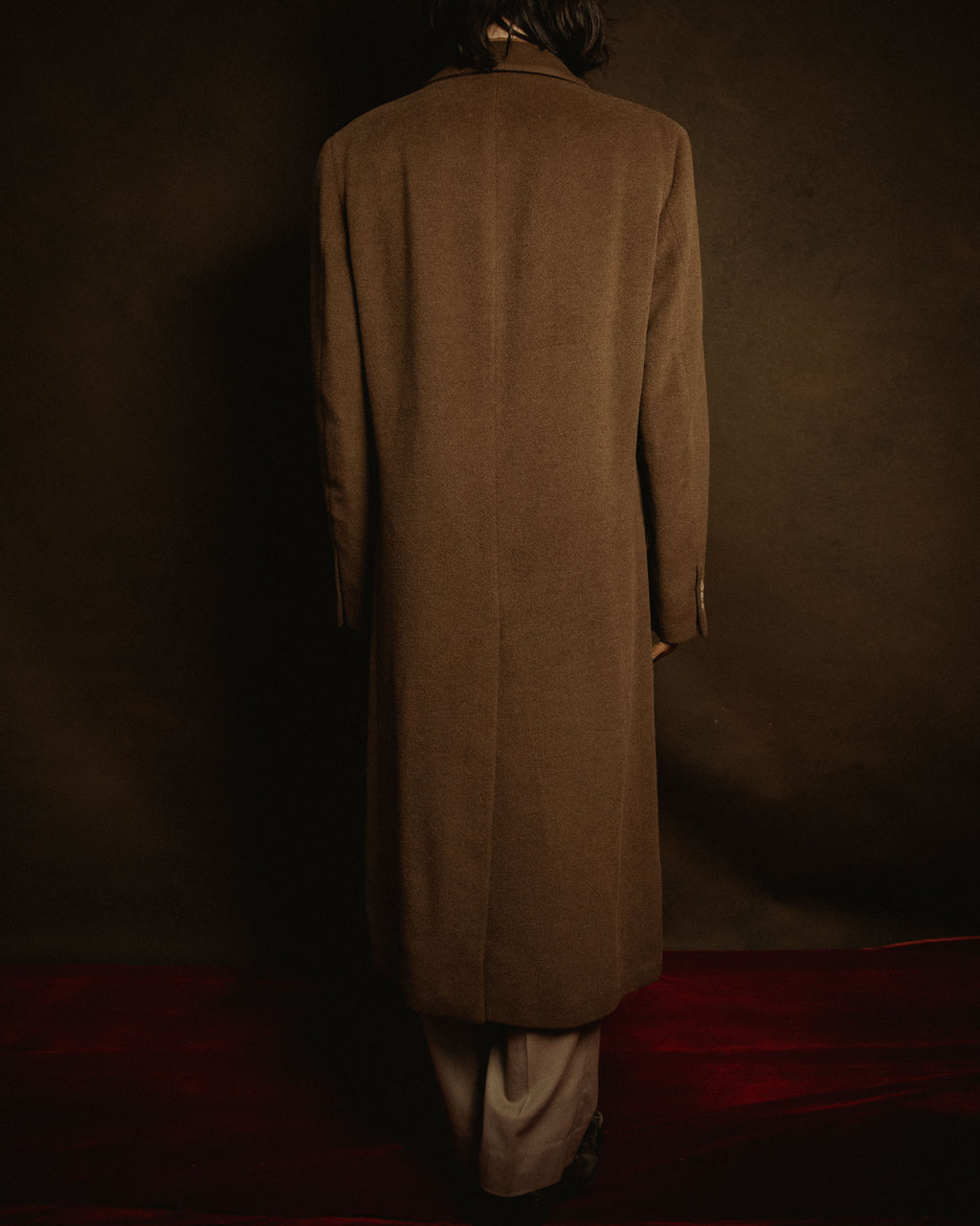 –SPECIAL– "LOEWE" 90’s cashgora blend tailored overcoat
