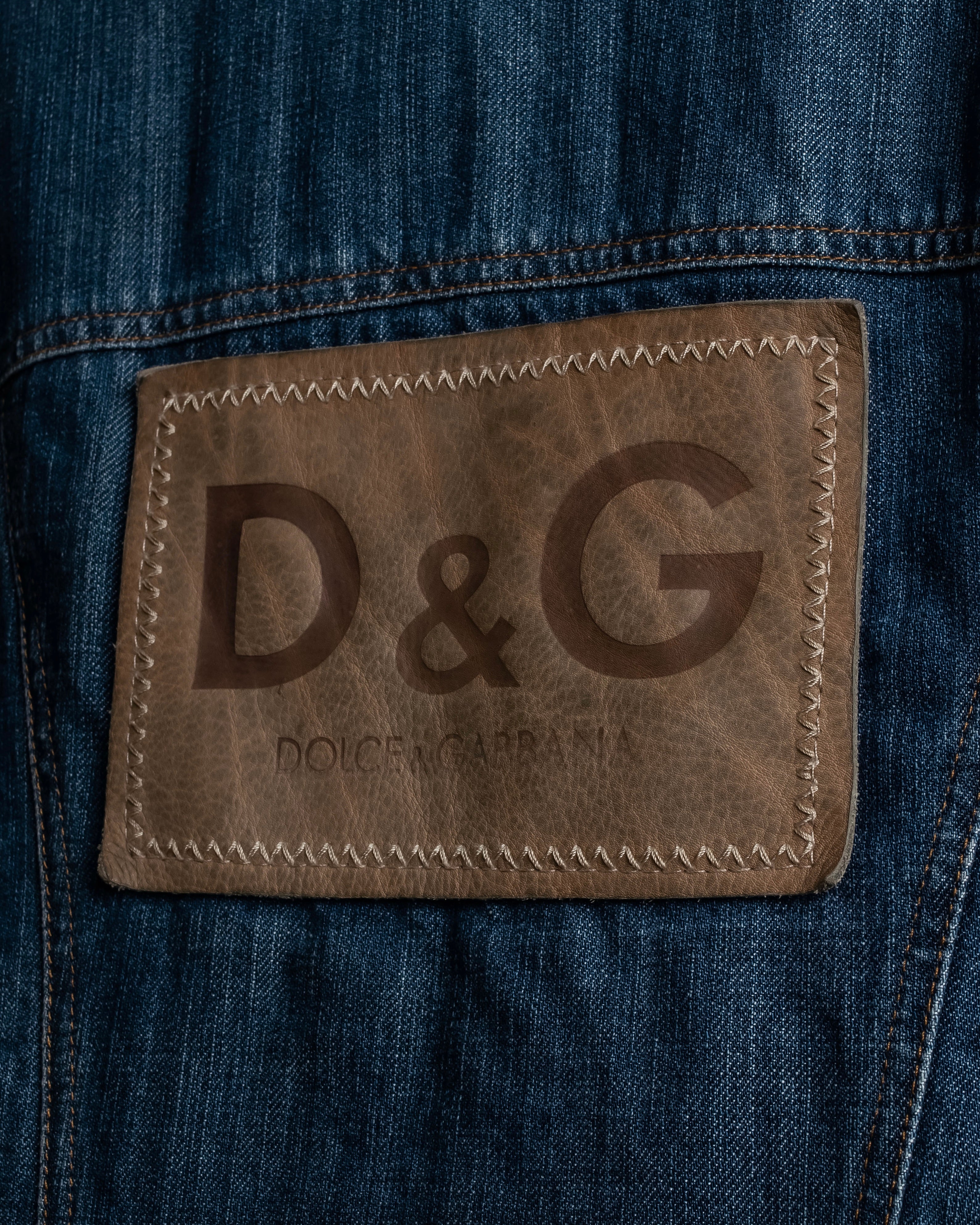 "Dolce & Gabbana" Cutting stitch detail denim jacket