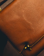 -SPECIAL- "Hermès" 80's Structured leather shoulder bag