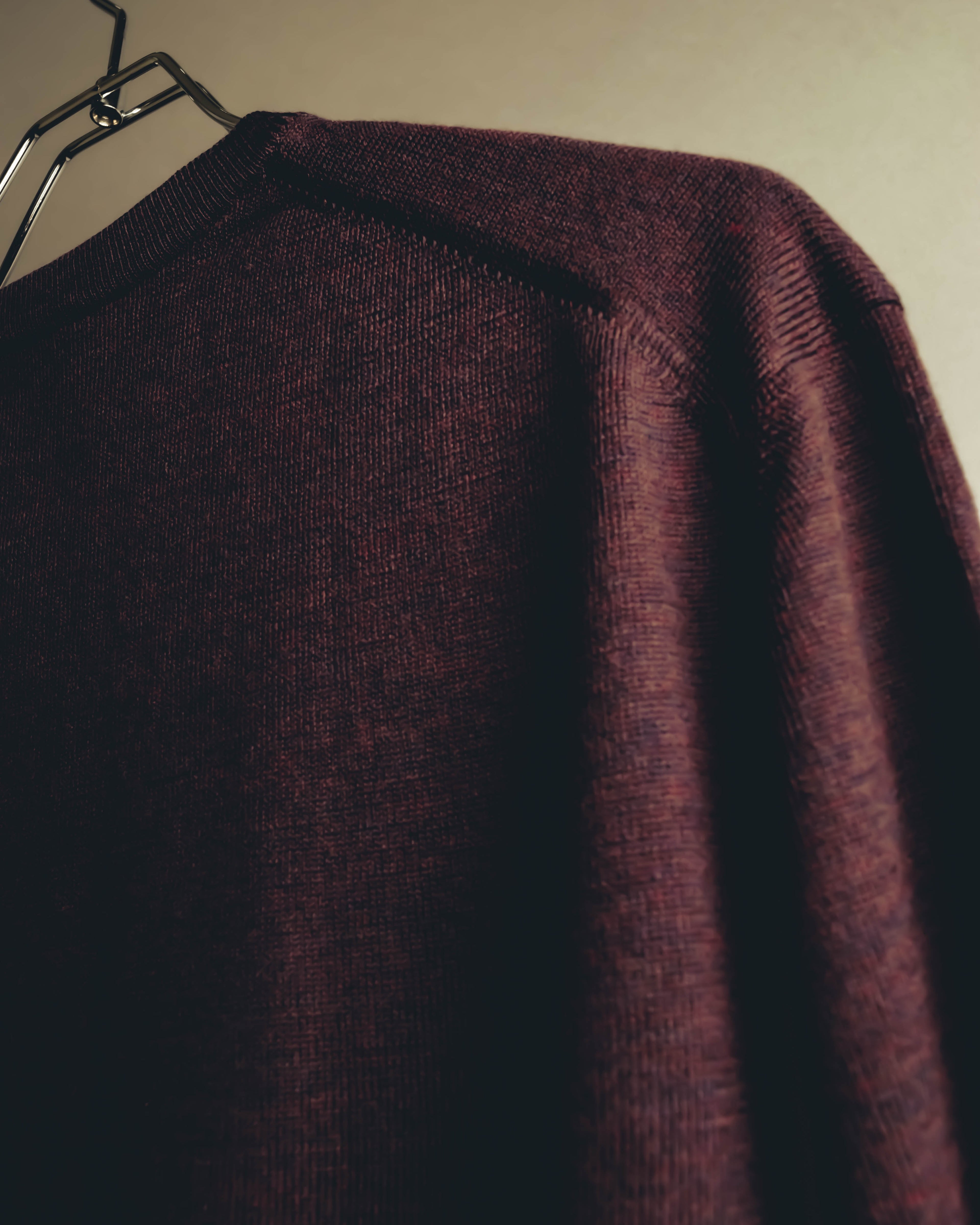 "GUCCI" 90's-00's Deep burgundy v-neck knit sweater