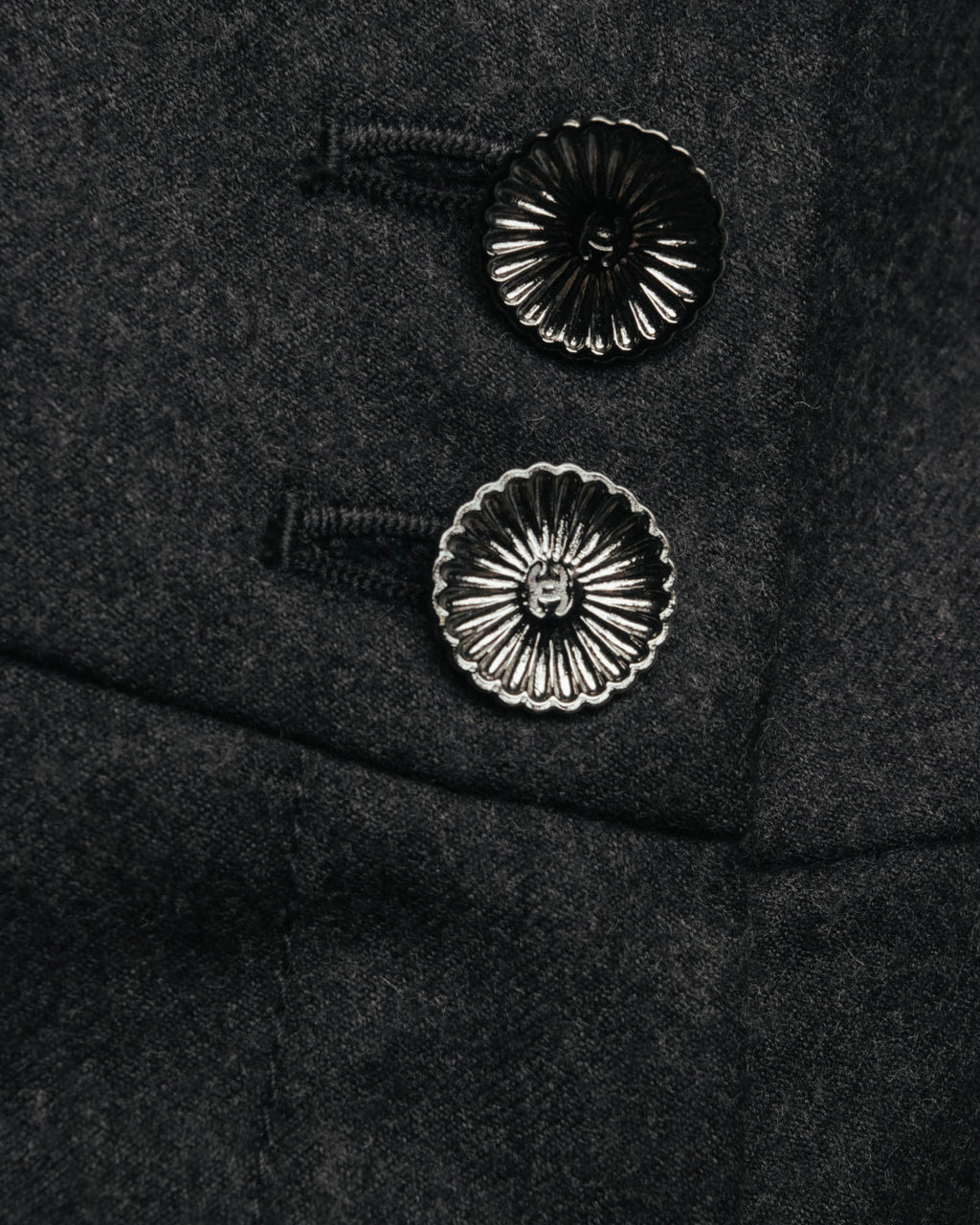-SPECIAL- "CHANEL" 00's Soft wool cashmere wide leg trousers