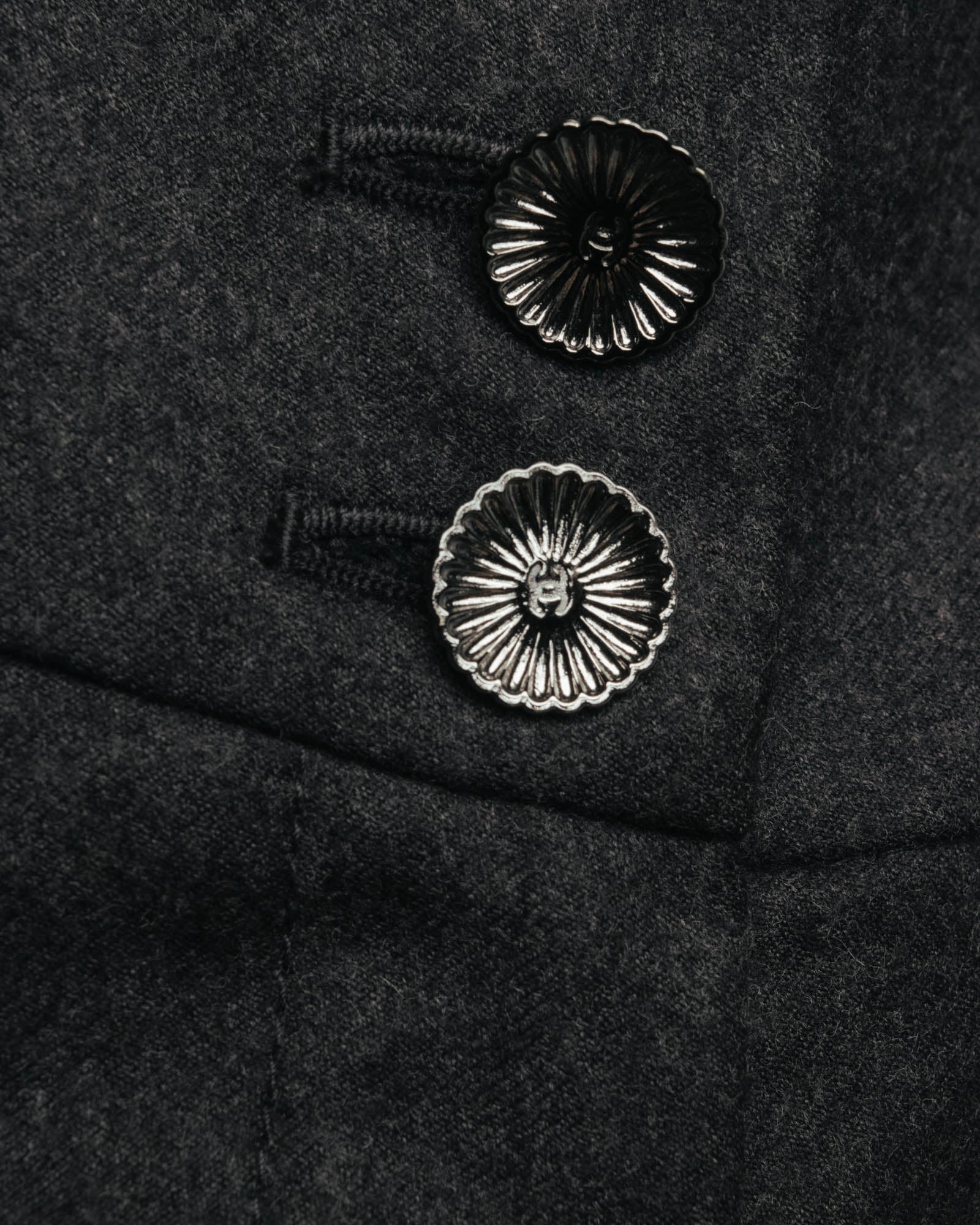 -SPECIAL- "CHANEL" 00's Soft wool cashmere wide leg trousers