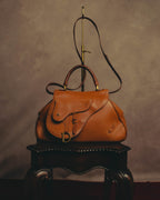 -SPECIAL- “Christian Dior” 2006-2007 Gaucho saddle leather two-way satchel