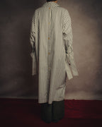 -SPECIAL- “LOEWE” 2010’s striped ribbon sleeve long gown coat