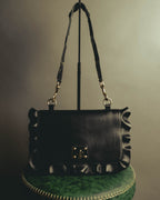 "RED VALENTINO" 2010's Ruffled leather shoulder bag