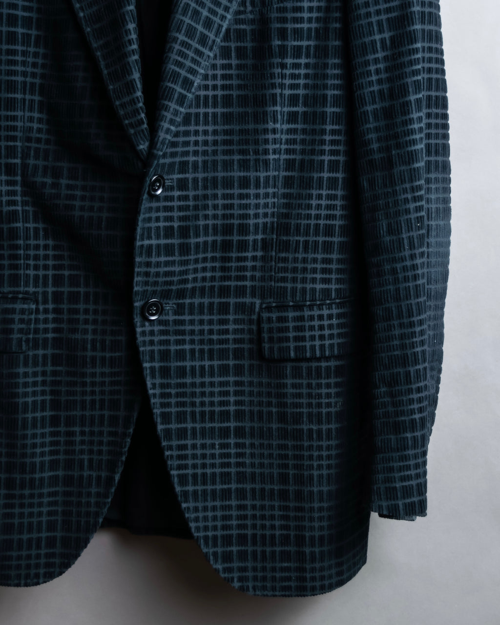 "DOLCE &amp; GABBANA" Checkered velvet tailored jacket