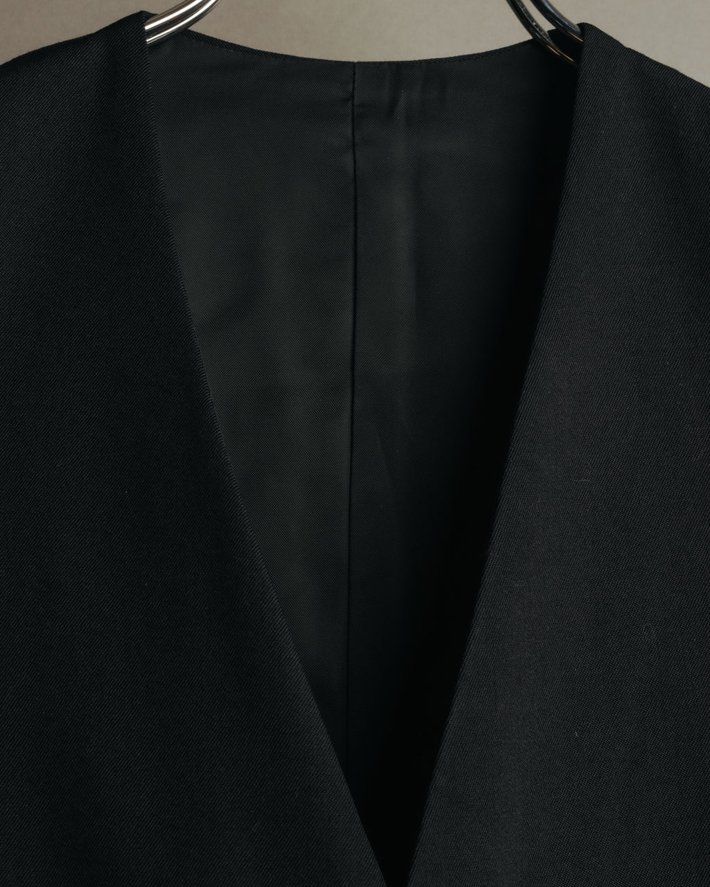 -SPECIAL- “Y’s” 90’s long tailored leather-trimmed vest