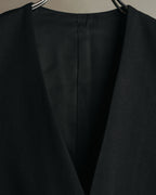 -SPECIAL- “Y’s” 90’s long tailored leather-trimmed vest
