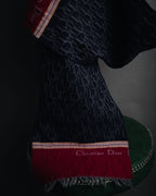 "Christian Dior" 70’s-80’s oblique jacquard merino wool stole