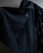 "DOLCE & GABBANA" Double-breasted bejeweled button check pattern jacket