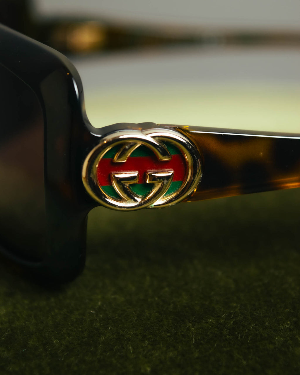 "GUCCI" 00's-10's Tortoiseshell rectangle sunglasses