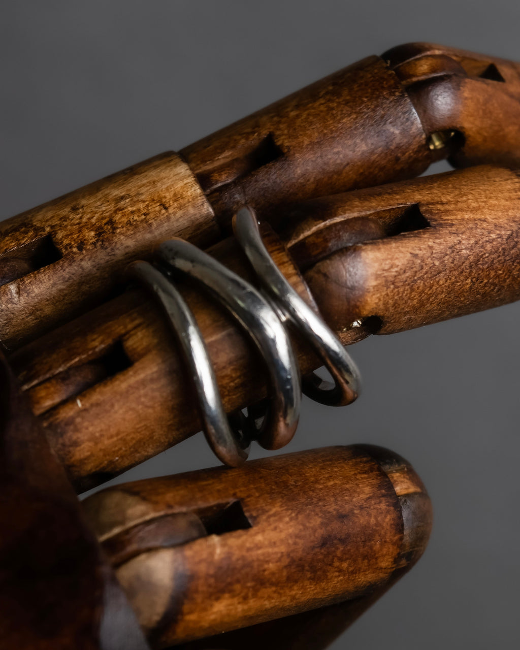 "agete" Three curves organic design silver925 ring