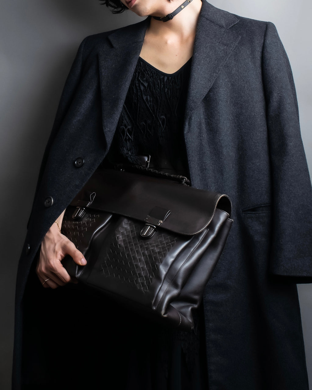 BOTTEGA VENETA" Intrecciato out pocket design briefcase bag