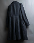 "Chloe" Gathered waist round collar coat