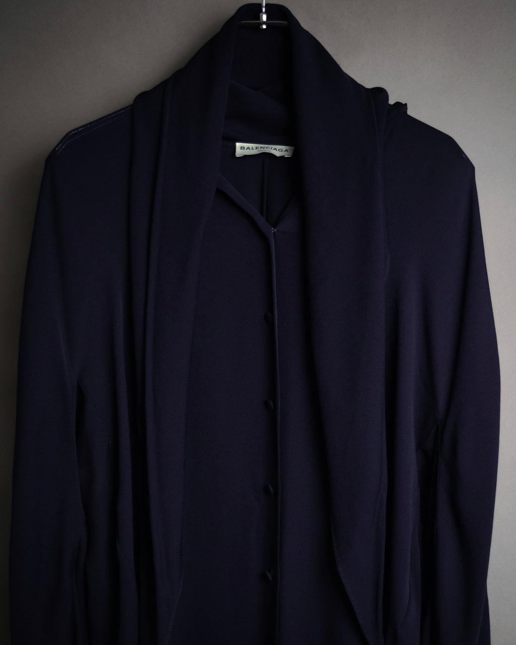 –SPECIAL– “BALENCIAGA” 2016 season Scarf collar extended sleeve blouse