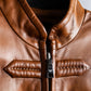 "EMPORIO ARMANI"  Quilted design brown color leather jacket