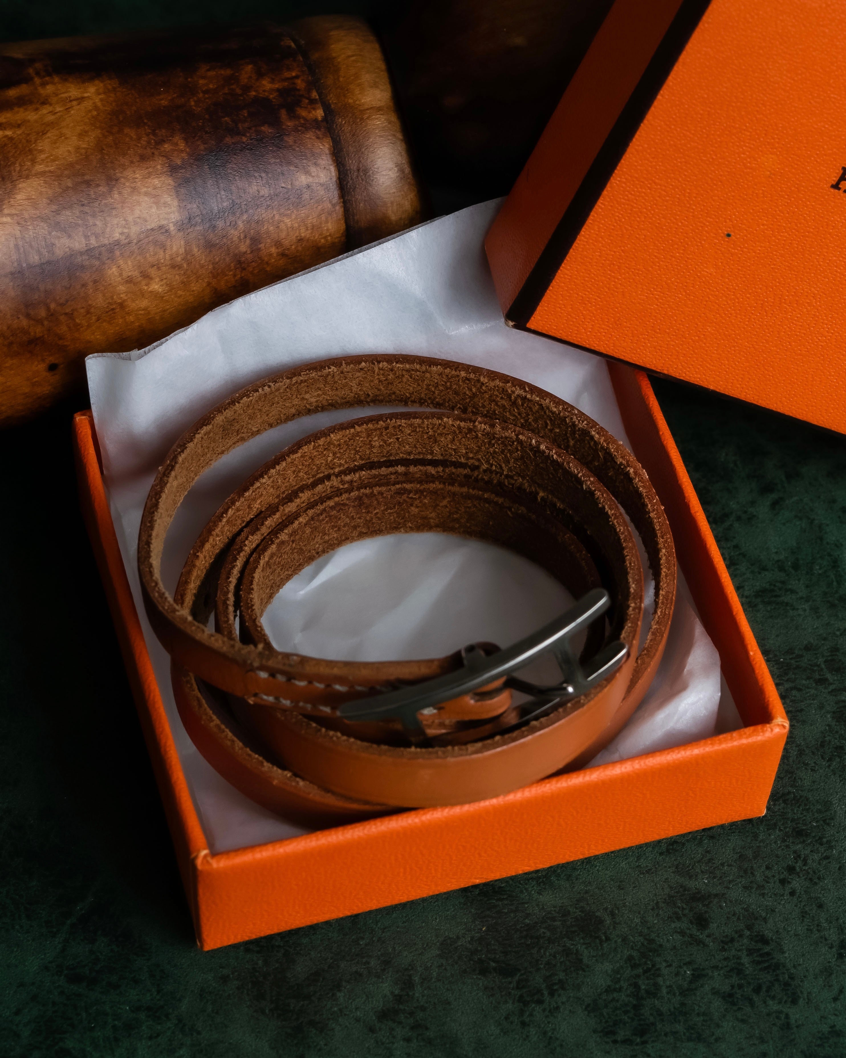 "HERMES" API Doubletour layered design belt bracelet