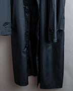 "BURBERRY" Maxi length high neck colour zipper long coat