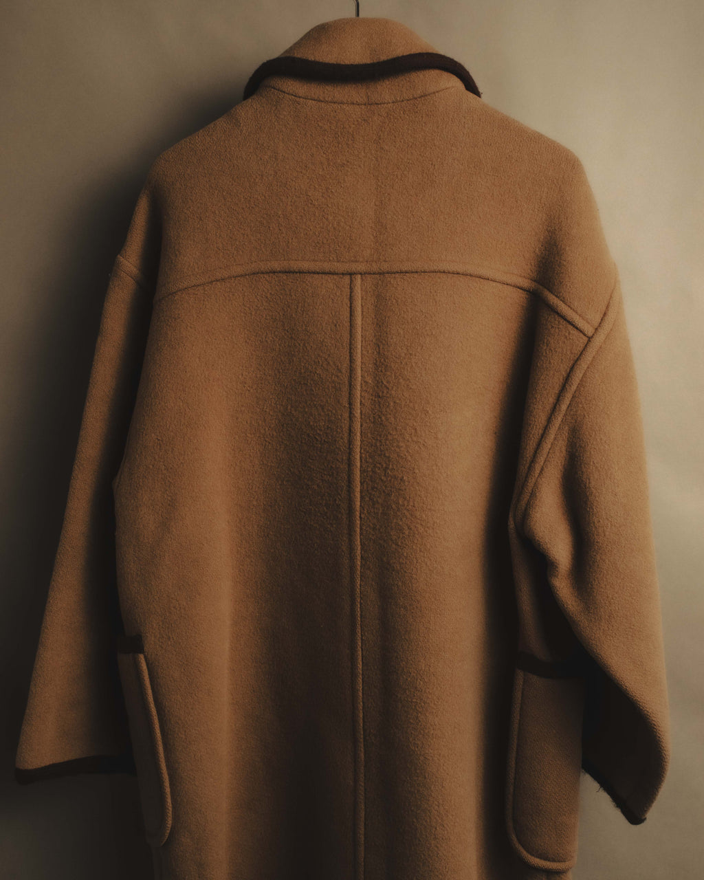 "Burberrys" 80's-90's Classic piped wool coat