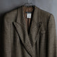 "GIORGIO ARMANI" Diamond pattern peak lapel double breasted tailored jacket