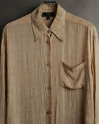 "FENDI" 80's-90's Draped rayon jacquard shirt
