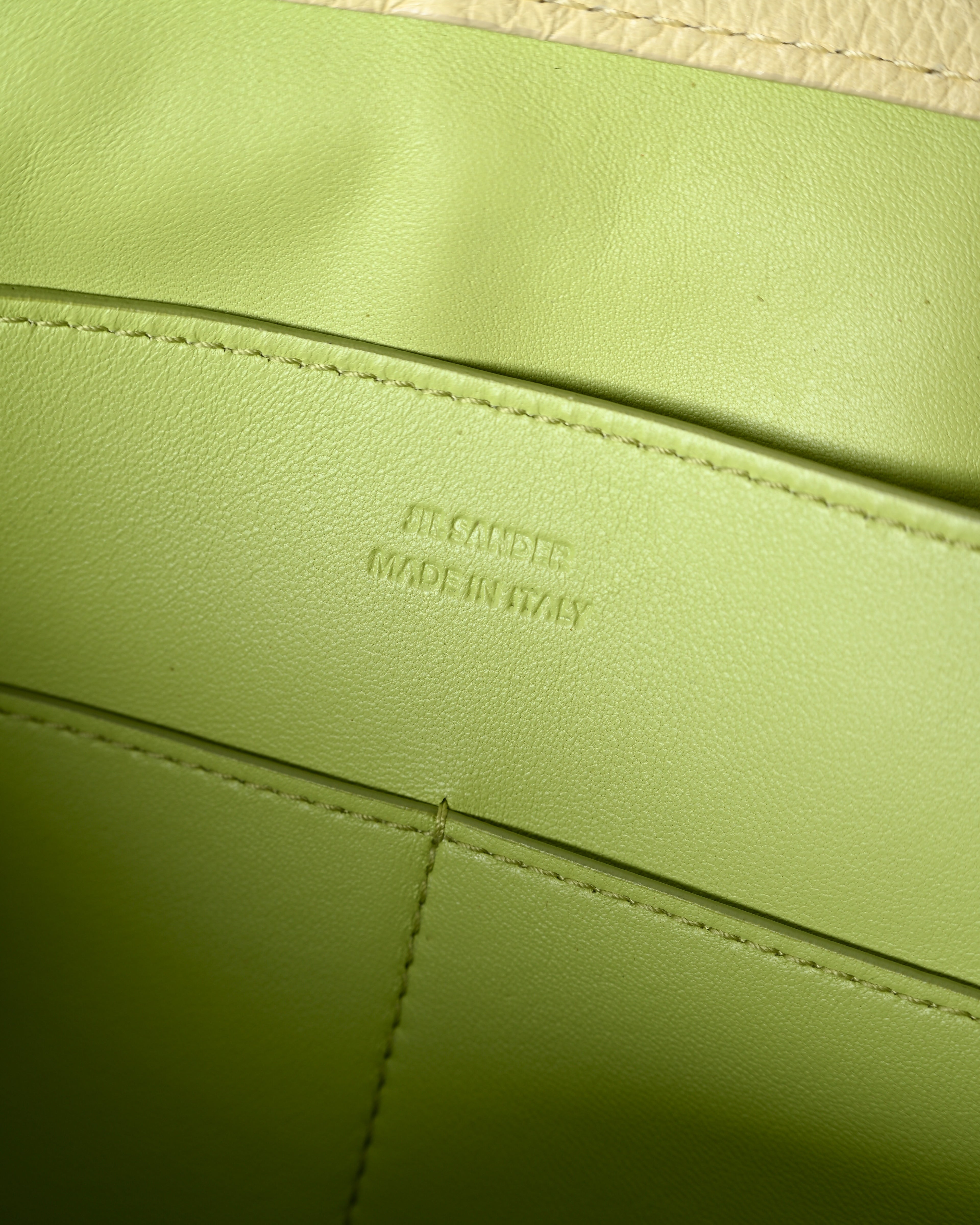 JIL SANDER/ Minimal Designed 2 Way Boston Bag Pastel Yellow