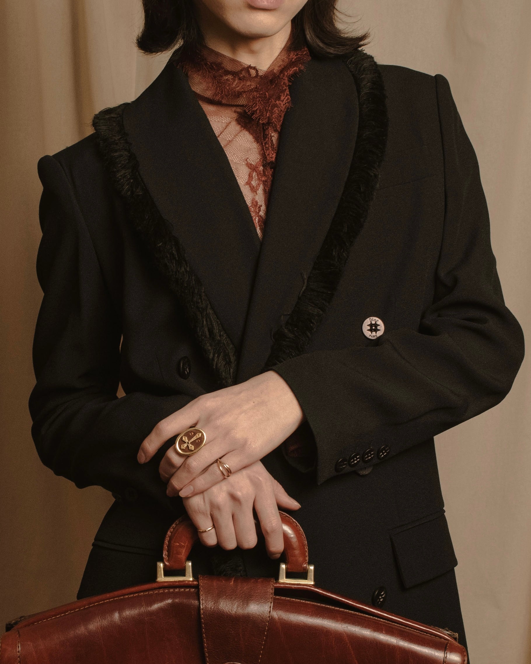 –SPECIAL– "Christian Dior"
98SS fringed peak lapel double breasted jacket