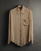 "FENDI" 80's-90's Draped rayon jacquard shirt