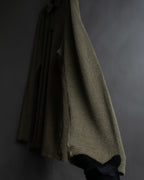 "Vintage herringbone long sleeve polo shirt"