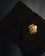 "Yves Saint Laurent" 80’s-90’s Concho suede chain shoulder bag