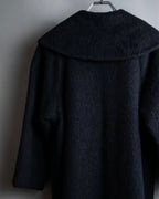 "YVES SAINT LAURENT" Large shawl collar black long coat